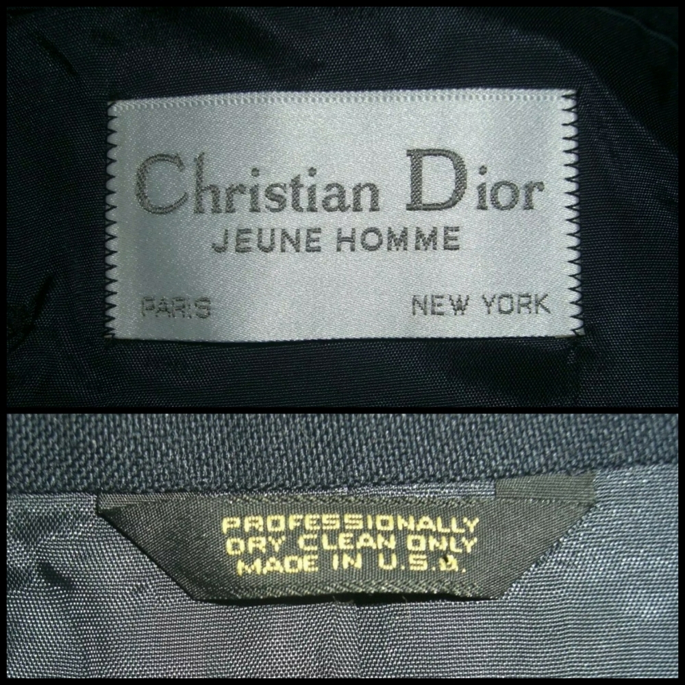 Vintage Christian Dior Jeune Homme Navy Blazer VTG - Picture 8 of 9